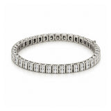 14K Gold Two Row Diamond Channel Tennis Bracelet