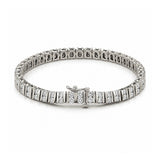 14K Gold Two Row Diamond Channel Tennis Bracelet