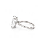 14K Gold Lab Grown Cushion Diamond Cathedral Engagement Ring