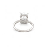 14K Gold Lab Grown Cushion Diamond Cathedral Engagement Ring