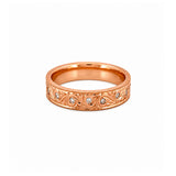 14K Gold Filigree Diamond Inset Band