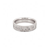 14K Gold Filigree Diamond Inset Band