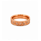 14K Gold Filigree Diamond Inset Band
