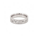 14K Gold Filigree Diamond Inset Band