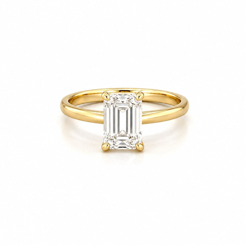 The Bow Engagement Ring With Moissanite Center Stone