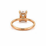 14K Gold 2.00 Carat Emerald Lab Grown Diamond Under Halo Basket Setting Engagement Ring