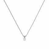 14K Gold Mini Round Diamond Pendant Necklace