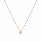 14K Gold Pear Cluster Diamond Pendant Necklace
