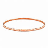 14K Gold and Diamond Alternating Flexible Tennis Bangle