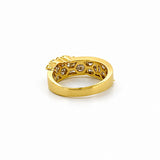 14K Gold Invisible Diamond Swirl Band