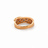 14K Gold Invisible Diamond Swirl Band