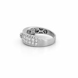 14K Gold Invisible Diamond Swirl Band