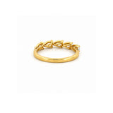 14K Gold East West Lab Grown Diamond Pear Five Stone Band