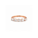 14K Gold East West Lab Grown Diamond Pear Five Stone Band