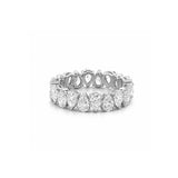14K Gold Alternating Lab Grown Diamond Pear Eternity Band