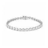 14K Gold East West Lab Grown Pear Cut Diamond Tennis Bracelet