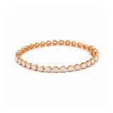 14K Gold East West Lab Grown Pear Cut Diamond Tennis Bracelet