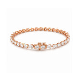 14K Gold East West Lab Grown Pear Cut Diamond Tennis Bracelet