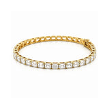 14K Gold East West Lab Grown Emerald Cut Diamond Tennis Bracelet