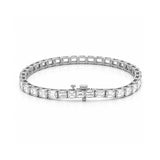 14K Gold East West Lab Grown Emerald Cut Diamond Tennis Bracelet