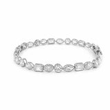 14K Gold East West Lab Grown Multi Shape Diamond Bezel Tennis Bracelet