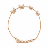 14K Gold Butterfly Diamond Bracelet