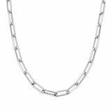 14K Gold Paper Clip Large Necklace