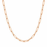 14K Gold Paper Clip Mini Necklace