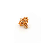 14K Gold Round Diamond Halo Stud Earrings