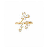 14K Gold Diamond Butterfly Band