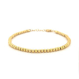14K Yellow Gold 3MM Bead Stretch Bracelet