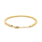 14K Yellow Gold 3MM Bead Stretch Bracelet
