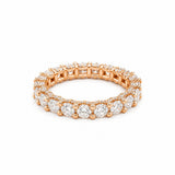 14K Gold Ladies 3.5MM Diamond U Prong Eternity Diamond Band