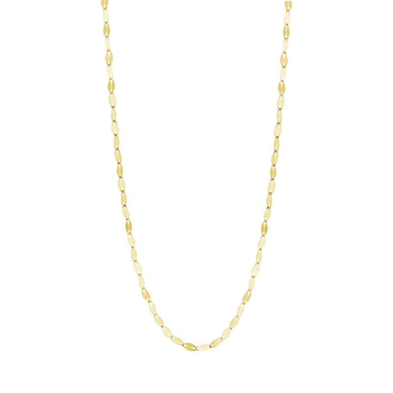 14K Gold Thicker Mirror Chain Necklace