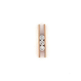 14K Gold Invisible Set Open Bar Pendant