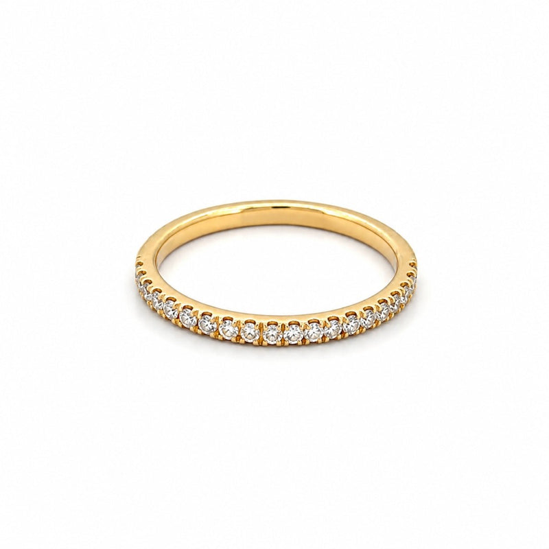 14K Gold 1.6MM Diamond Prong Set Band