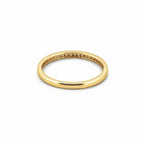 14K Gold Diamond Prong Set Beaded Band