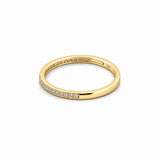 14K Gold Diamond Prong Set Beaded Band
