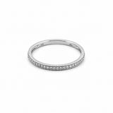 14K Gold Diamond Prong Set Beaded Band