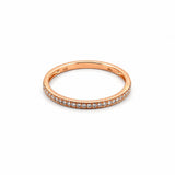 14K Gold Diamond Prong Set Beaded Band