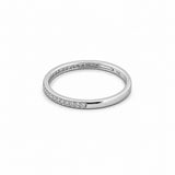14K Gold Diamond Prong Set Beaded Band