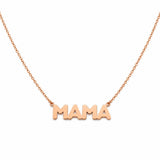 14k Gold Mama Necklace with Link Chain