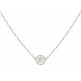 14K Gold Single Bezel Lab Grown 2.00 Carat Diamond Necklace