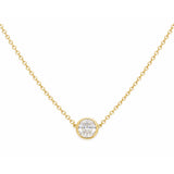 14K Gold Single Bezel Lab Grown 2.00 Carat Diamond Necklace
