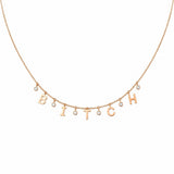 14K Gold B Diamond Necklace