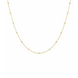 14K Gold Station Large Ball Necklace