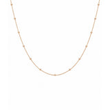 14K Gold Station Large Ball Necklace
