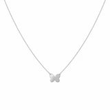 14K Yellow Gold Butterfly Necklace