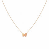 14K Yellow Gold Butterfly Necklace