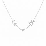 14K Gold Two Personalized Initials Diamond Necklace